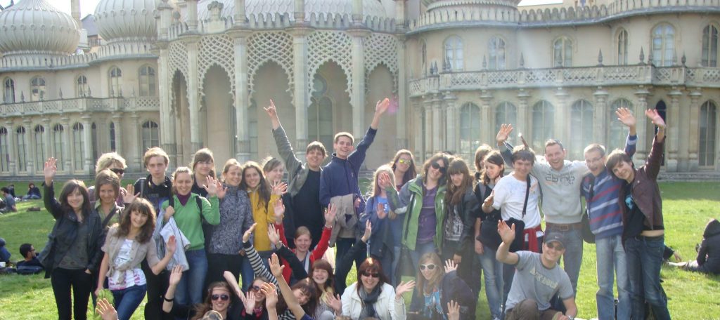 Students visiting the Royal Pavilion in Brighton