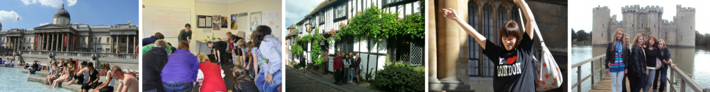 Excursions to London, Bodiam Castle, Rye, English language lessons.