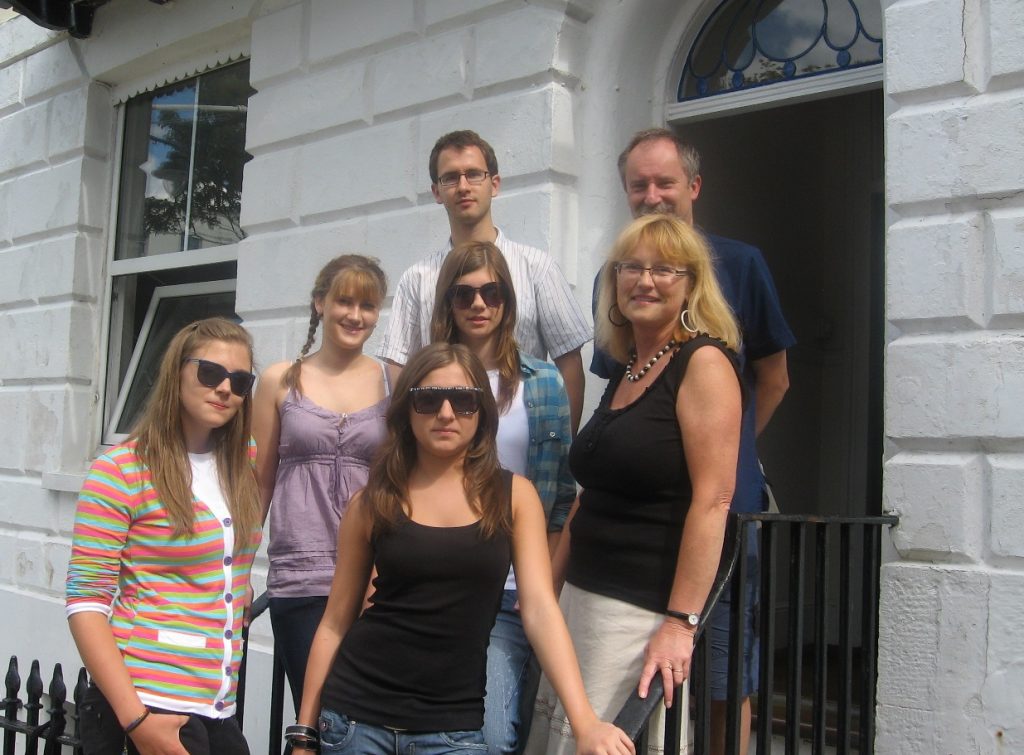 English language students with their teachers