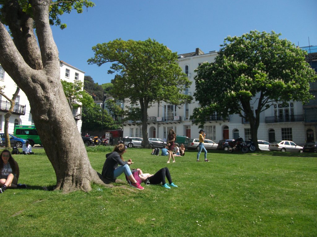 school garden for eating lunch