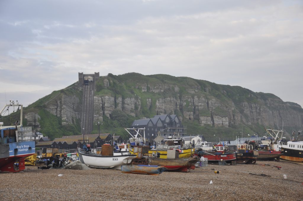 Hastings fishing beach